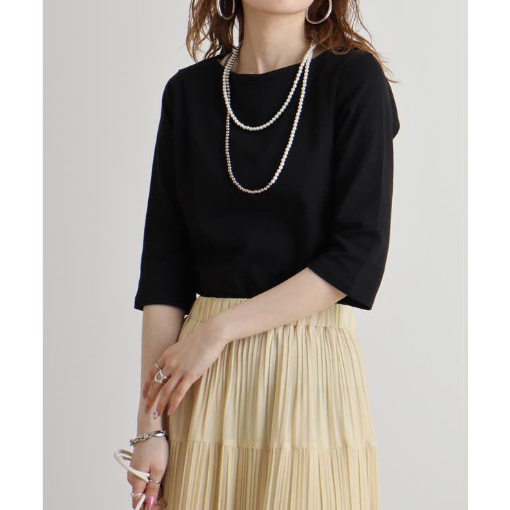 ボートネック七分袖プルオーバー | atONE | 詳細画像58 