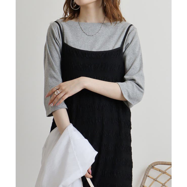 ボートネック七分袖プルオーバー | atONE | 詳細画像64 