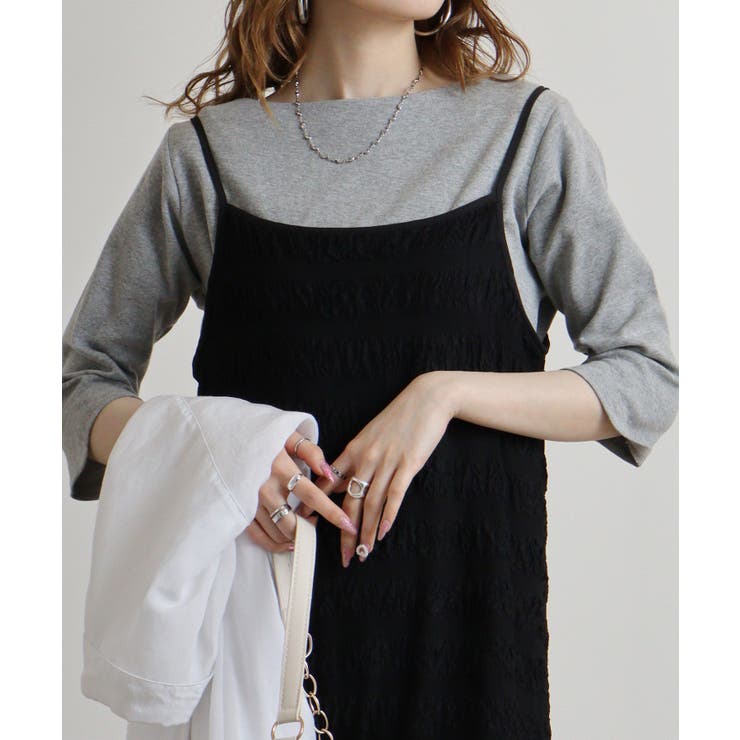 ボートネック七分袖プルオーバー | atONE | 詳細画像65 