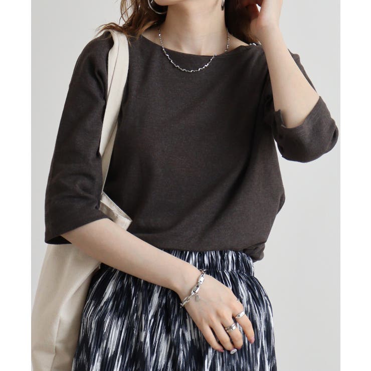 ボートネック七分袖プルオーバー | atONE | 詳細画像70 