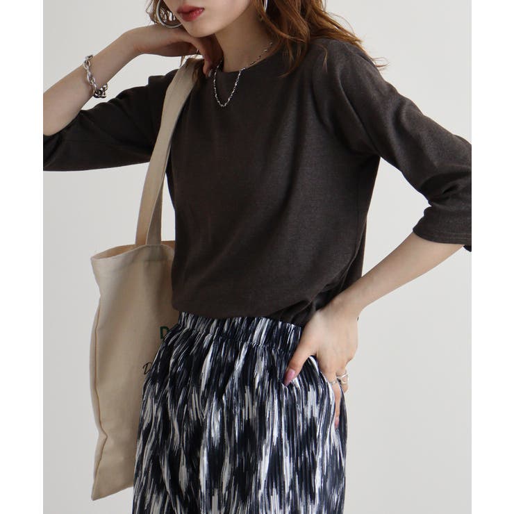 ボートネック七分袖プルオーバー | atONE | 詳細画像72 