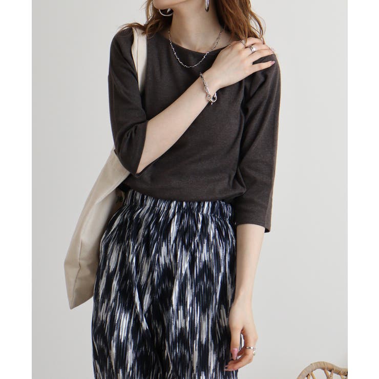 ボートネック七分袖プルオーバー | atONE | 詳細画像73 