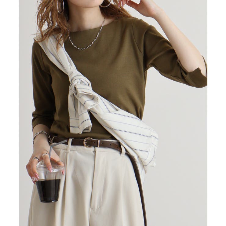 ボートネック七分袖プルオーバー | atONE | 詳細画像78 