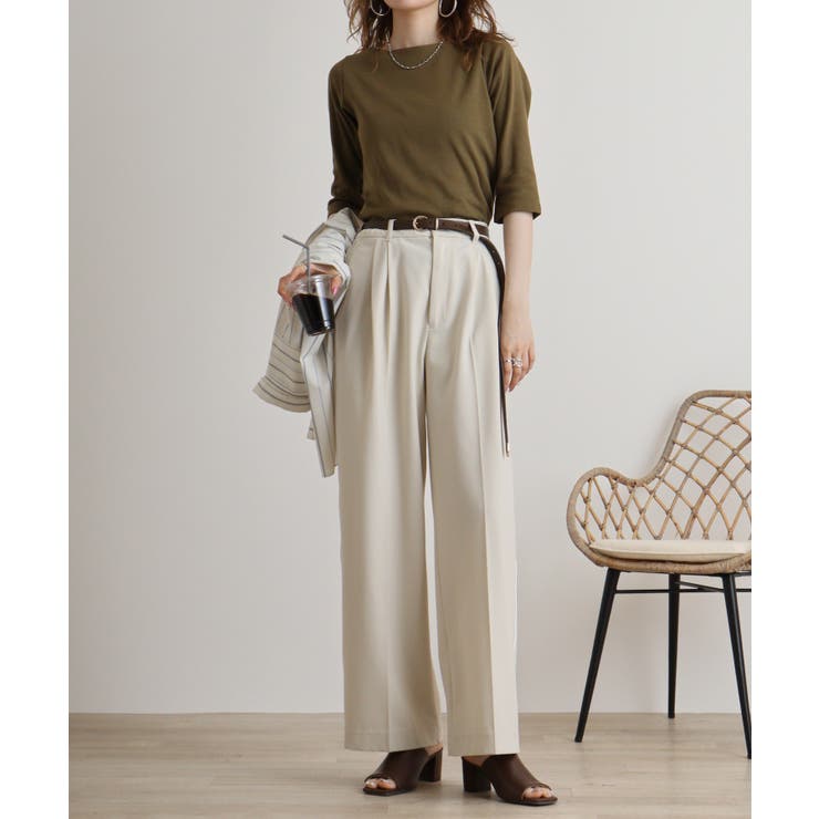 ボートネック七分袖プルオーバー | atONE | 詳細画像80 