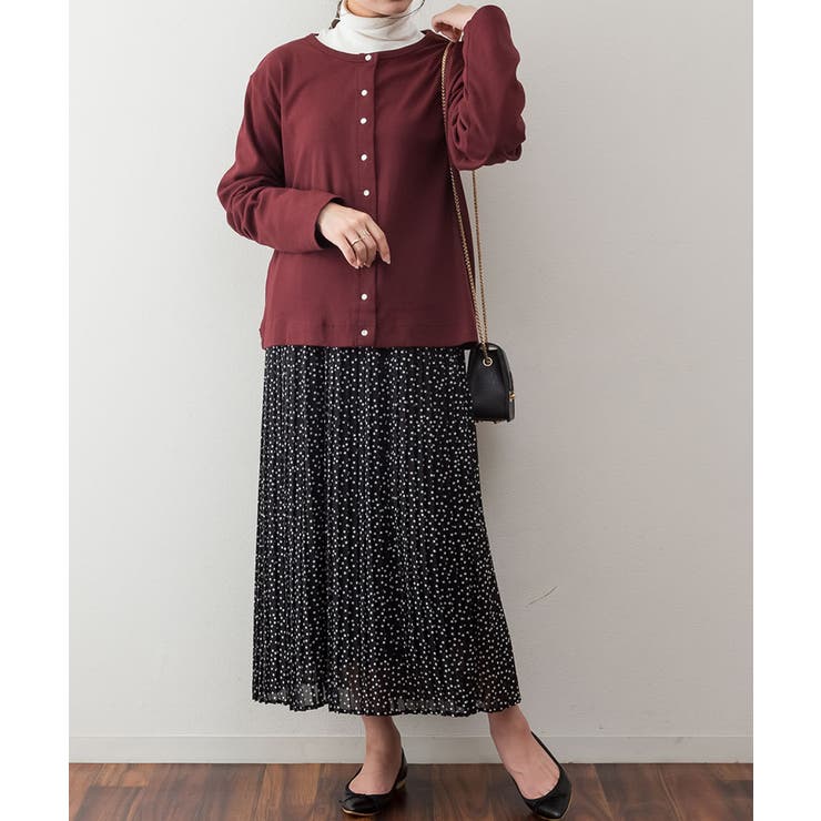 パールボタンクルーネックカーディガン | atONE | 詳細画像12 