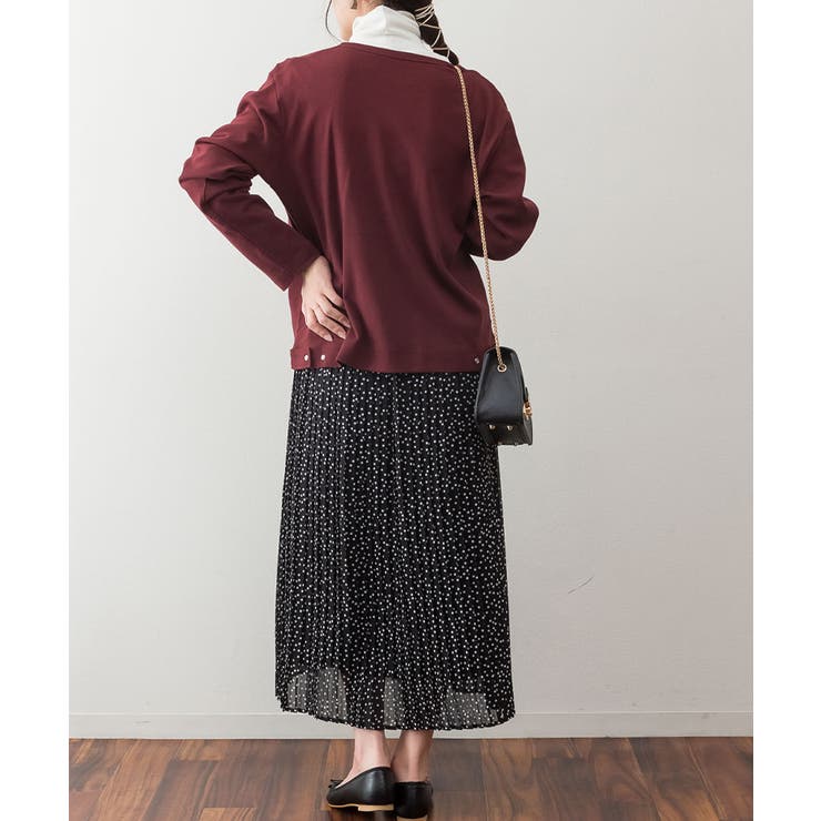 パールボタンクルーネックカーディガン | atONE | 詳細画像14 