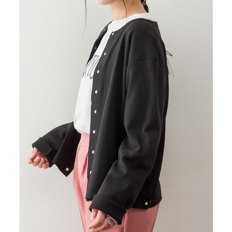 パールボタンクルーネックカーディガン | atONE | 詳細画像17 