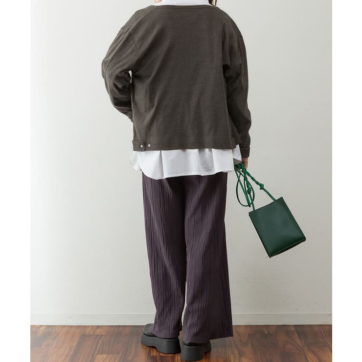 パールボタンクルーネックカーディガン | atONE | 詳細画像28 