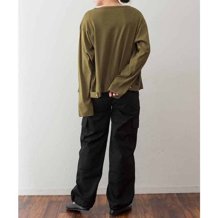 パールボタンクルーネックカーディガン | atONE | 詳細画像35 