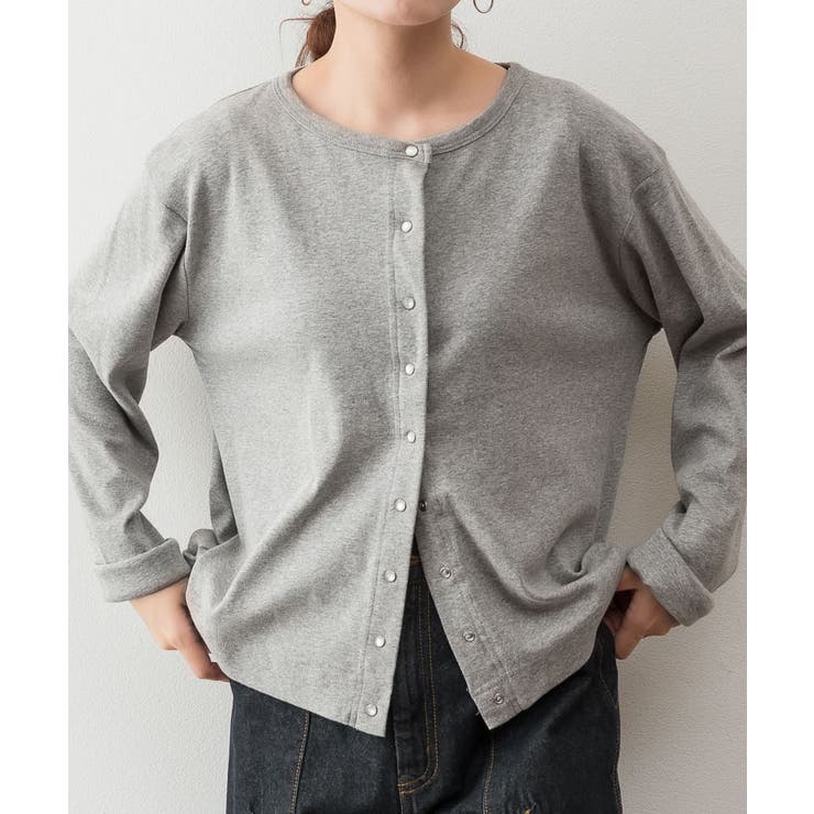 パールボタンクルーネックカーディガン | atONE | 詳細画像36 