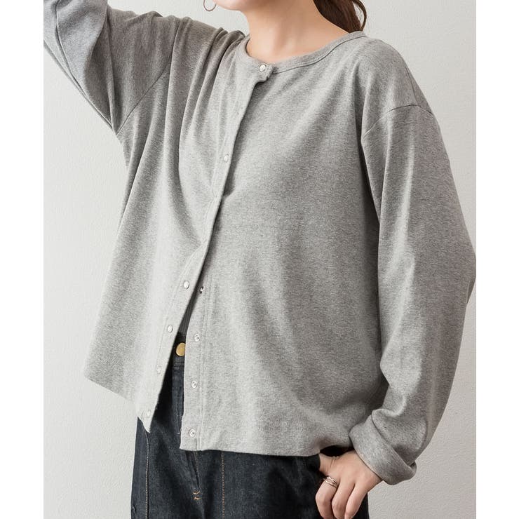 パールボタンクルーネックカーディガン | atONE | 詳細画像37 