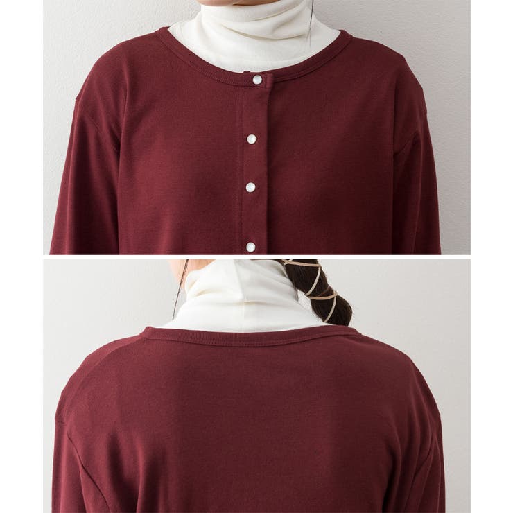 パールボタンクルーネックカーディガン | atONE | 詳細画像45 