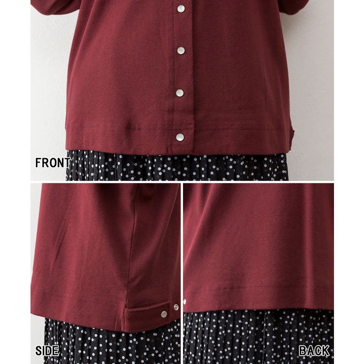 パールボタンクルーネックカーディガン | atONE | 詳細画像47 