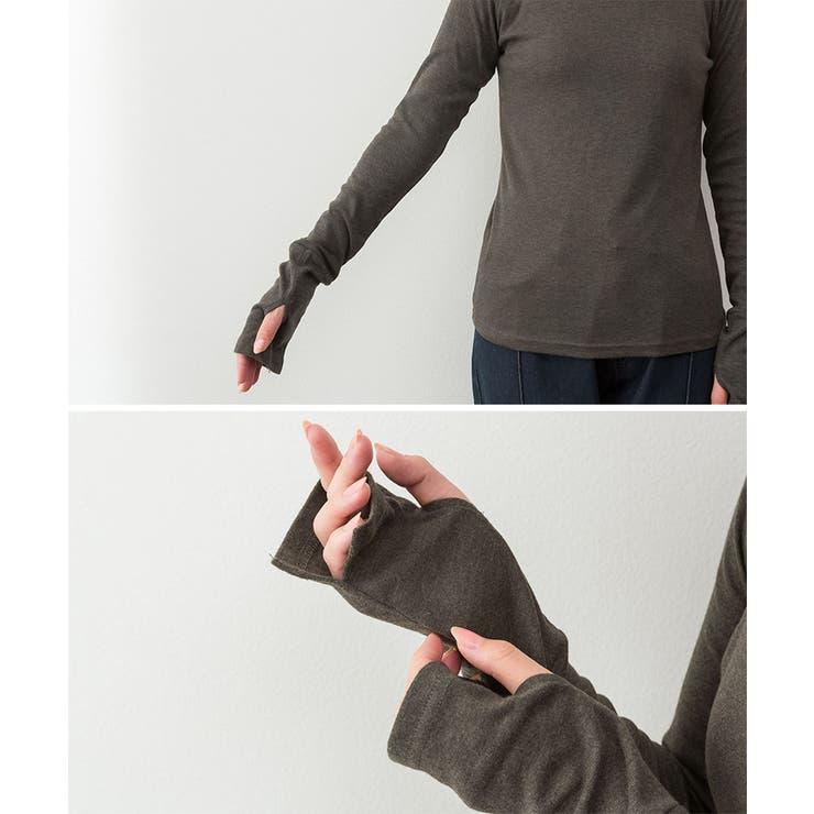 ハイネック指穴カットソー | atONE | 詳細画像48 