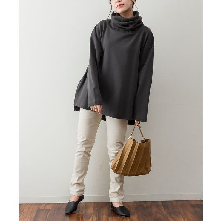 ワイドハイネックスムースプルオーバー | atONE | 詳細画像17 