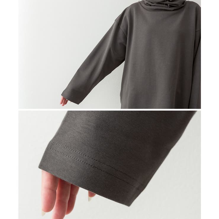 ワイドハイネックスムースプルオーバー | atONE | 詳細画像30 