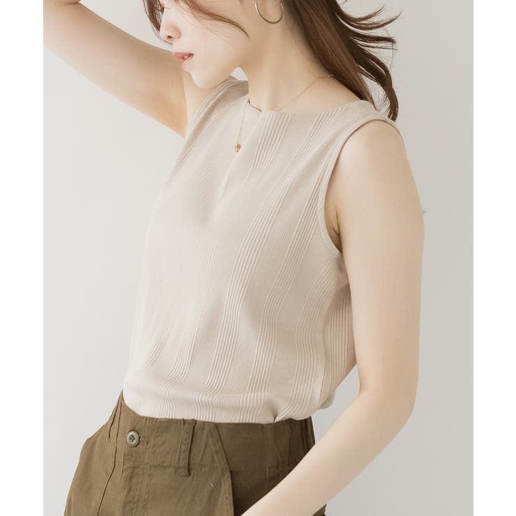 ボートネックランダムリブタンクトップ | atONE | 詳細画像9 