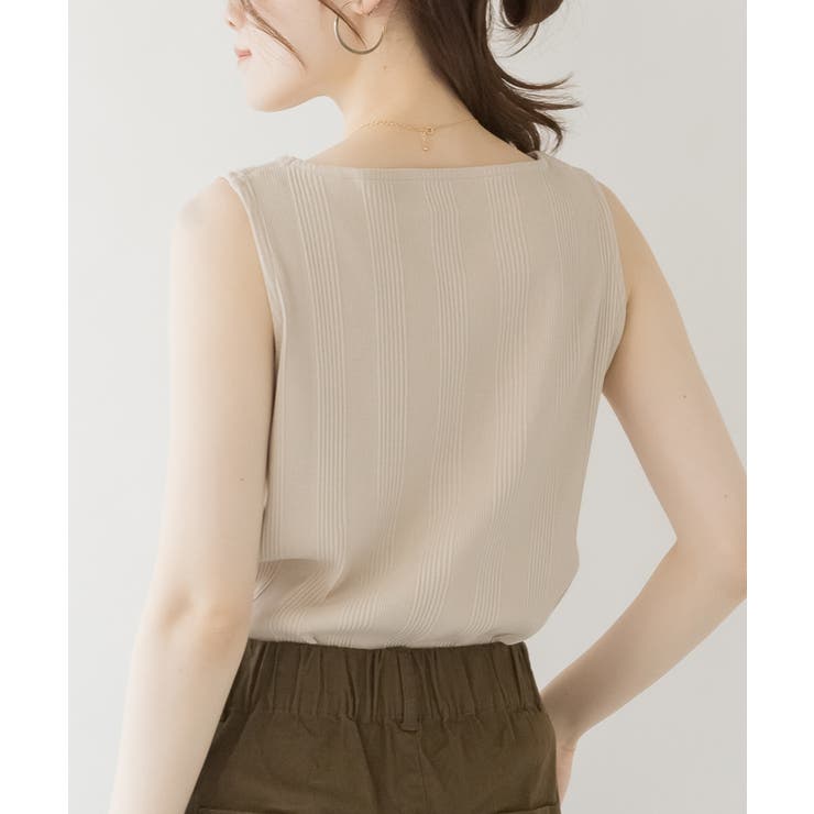 ボートネックランダムリブタンクトップ | atONE | 詳細画像10 