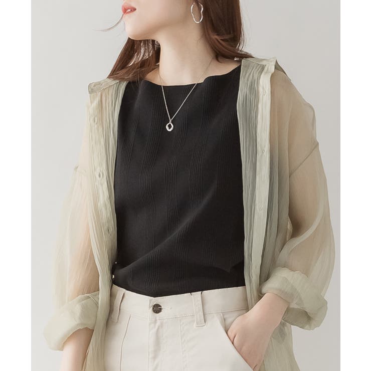 ボートネックランダムリブタンクトップ | atONE | 詳細画像12 