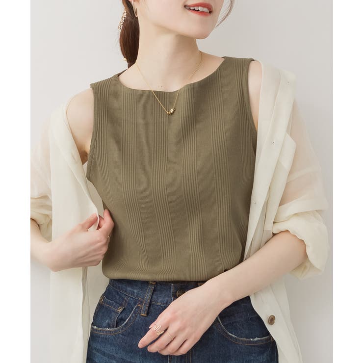 ボートネックランダムリブタンクトップ | atONE | 詳細画像16 