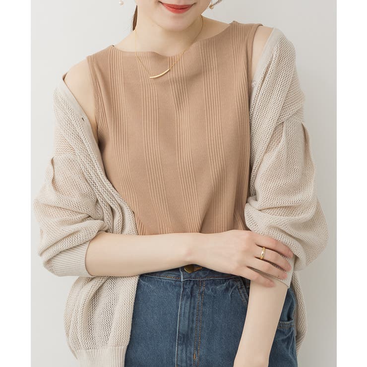 ボートネックランダムリブタンクトップ | atONE | 詳細画像24 