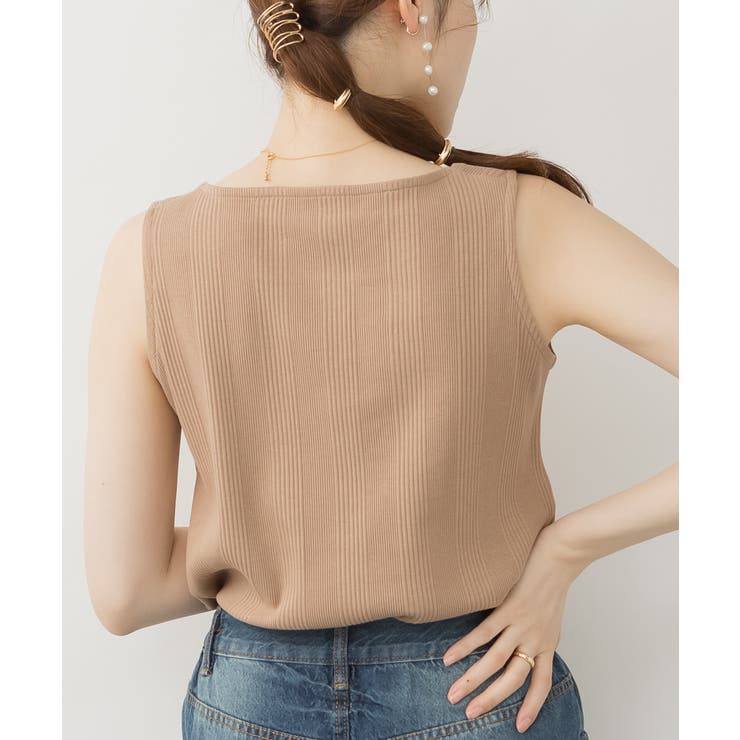 ボートネックランダムリブタンクトップ | atONE | 詳細画像26 