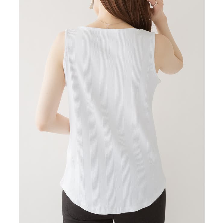 ボートネックランダムリブタンクトップ | atONE | 詳細画像30 