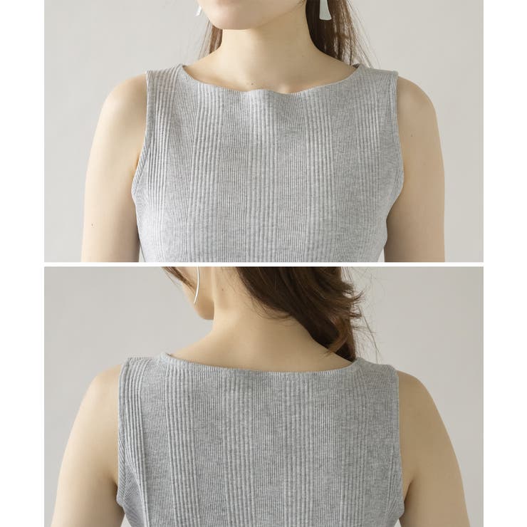 ボートネックランダムリブタンクトップ | atONE | 詳細画像34 