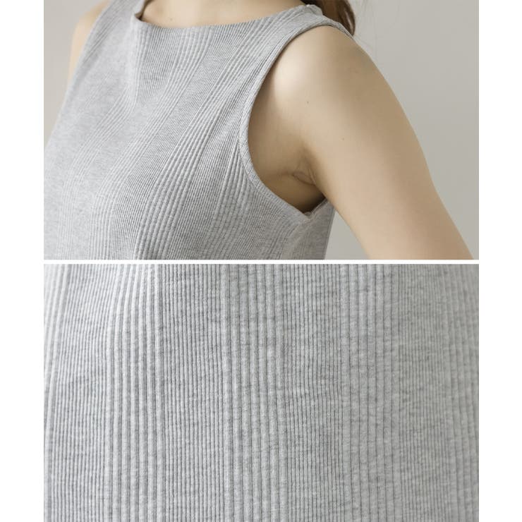 ボートネックランダムリブタンクトップ | atONE | 詳細画像35 