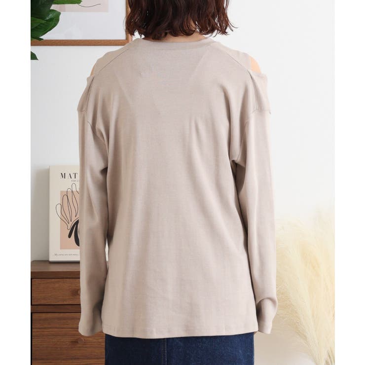 オープンショルダーロングスリーブTシャツ | atONE | 詳細画像25 