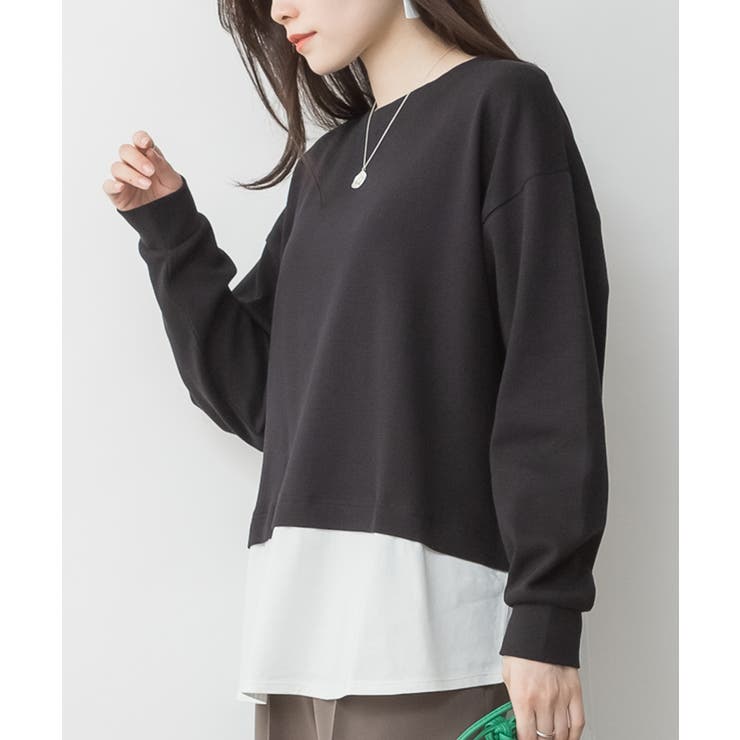 ワッフル裾切り替え長袖Tシャツ | atONE | 詳細画像2 