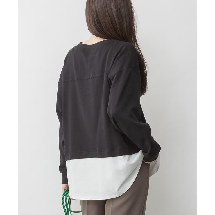 ワッフル裾切り替え長袖Tシャツ | atONE | 詳細画像3 