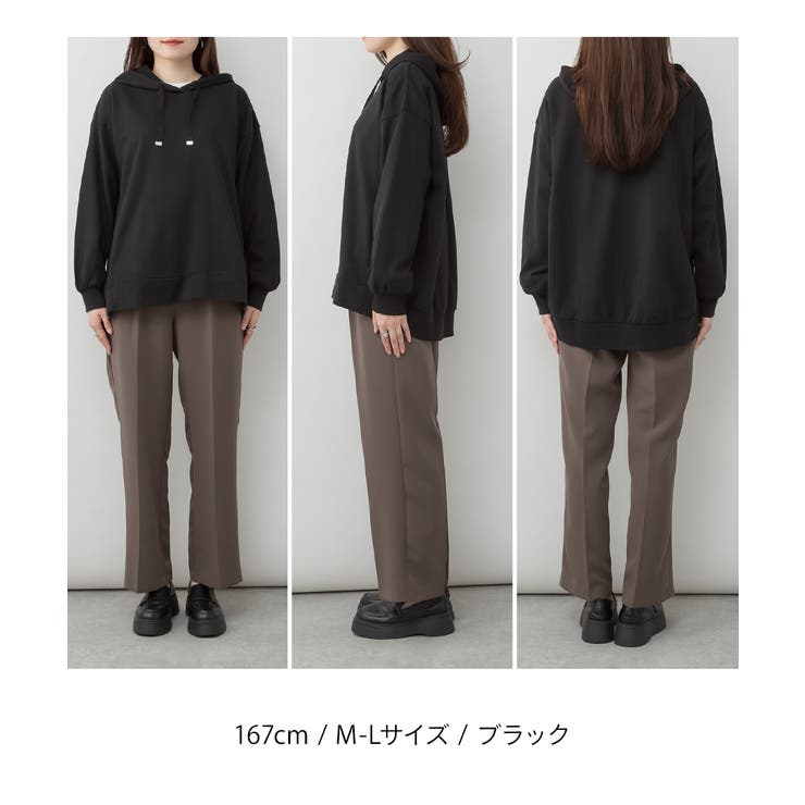 ミニ裏毛脇スリットプルオーバーパーカー | atONE | 詳細画像16 