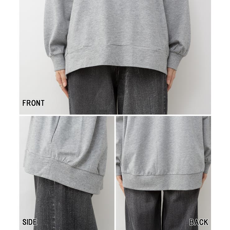 ミニ裏毛脇スリットプルオーバーパーカー | atONE | 詳細画像19 