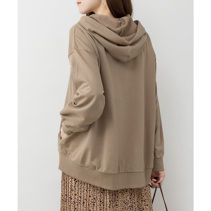 ミニ裏毛脇スリットプルオーバーパーカー | atONE | 詳細画像7 