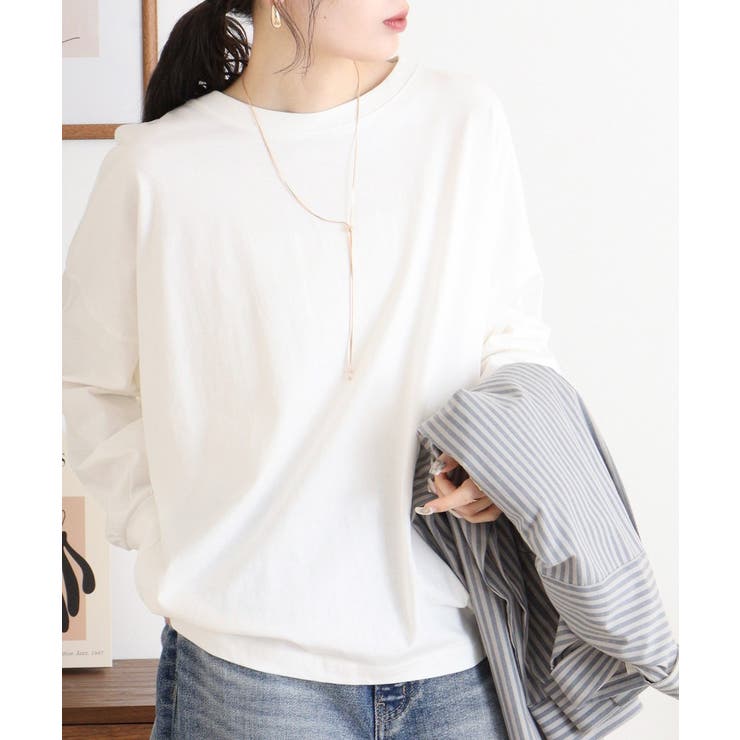 ゆったりロングスリーブカットソー | atONE | 詳細画像7 