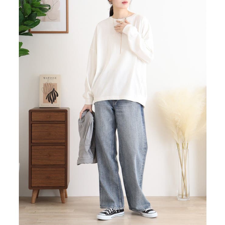 ゆったりロングスリーブカットソー | atONE | 詳細画像8 