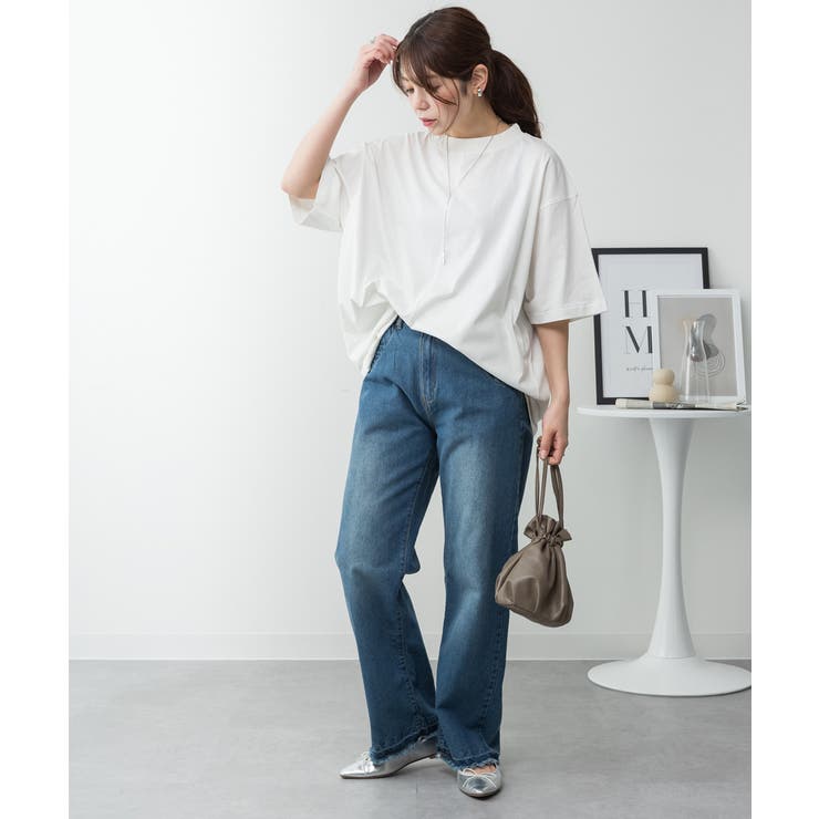 オーバーサイズコットンパネルTシャツ | atONE | 詳細画像9 