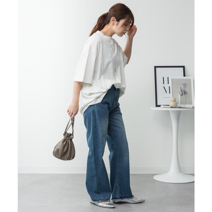 オーバーサイズコットンパネルTシャツ | atONE | 詳細画像10 