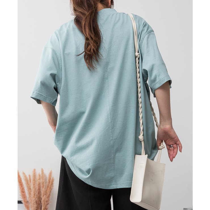 オーバーサイズコットンパネルTシャツ | atONE | 詳細画像16 