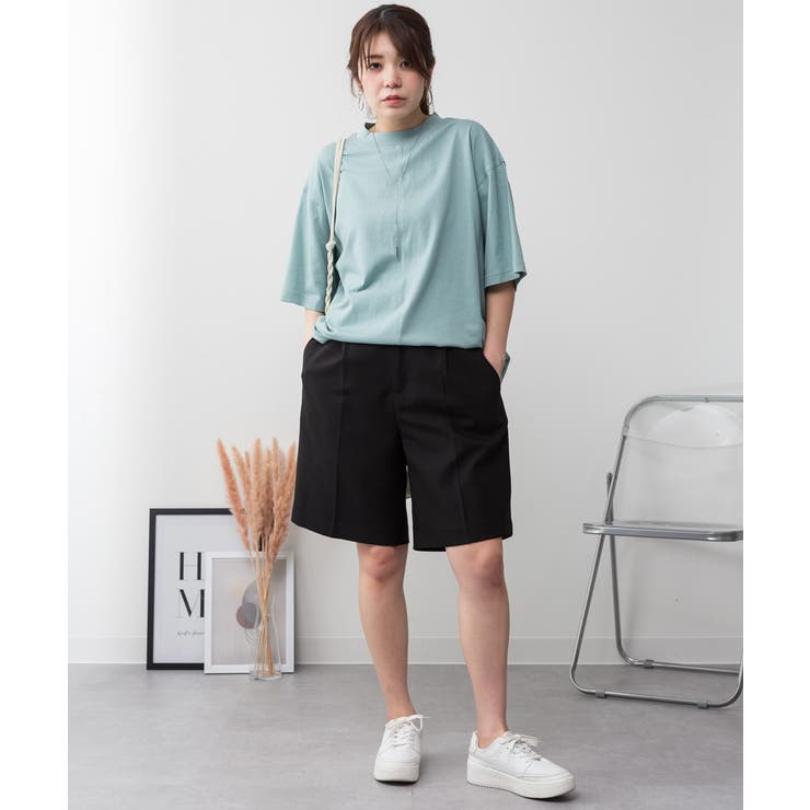 オーバーサイズコットンパネルTシャツ | atONE | 詳細画像17 