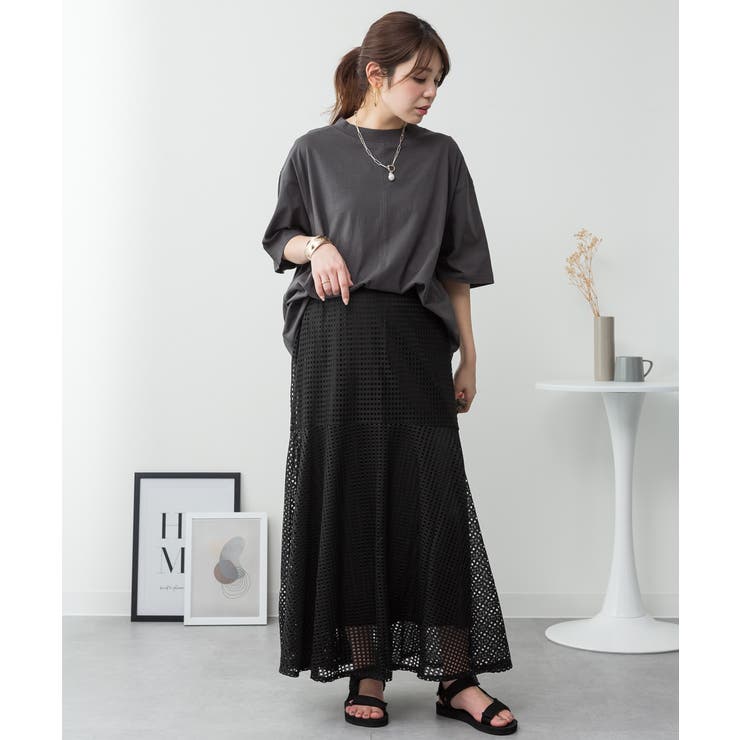 オーバーサイズコットンパネルTシャツ | atONE | 詳細画像29 