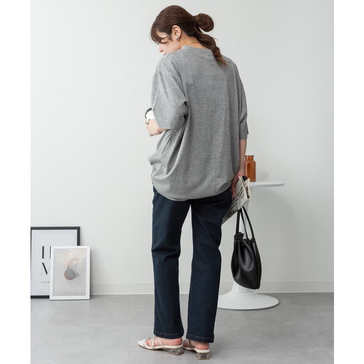 オーバーサイズコットンパネルTシャツ | atONE | 詳細画像44 