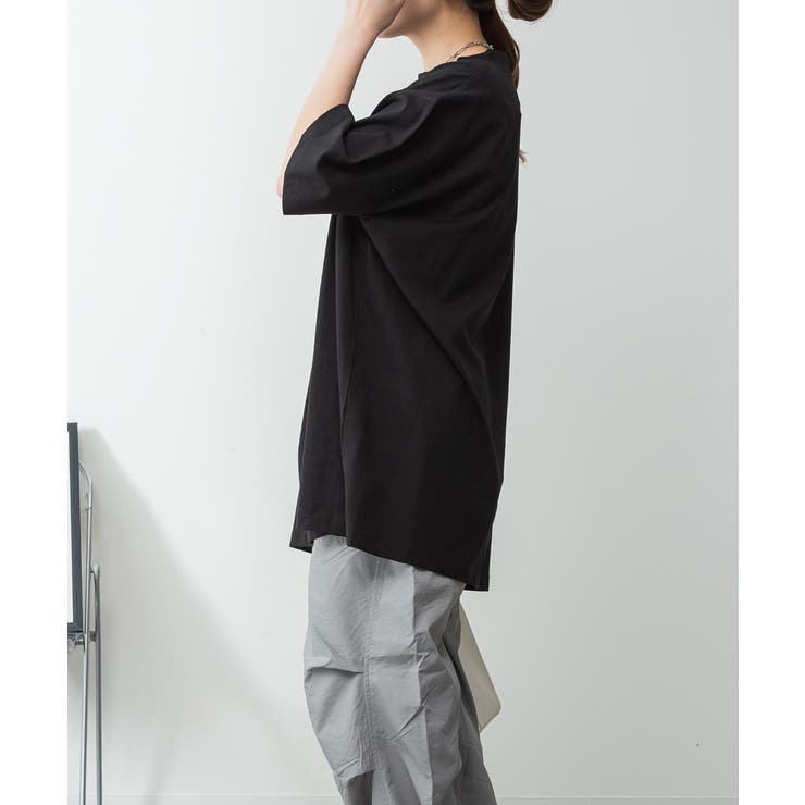 オーバーサイズコットンパネルTシャツ | atONE | 詳細画像48 