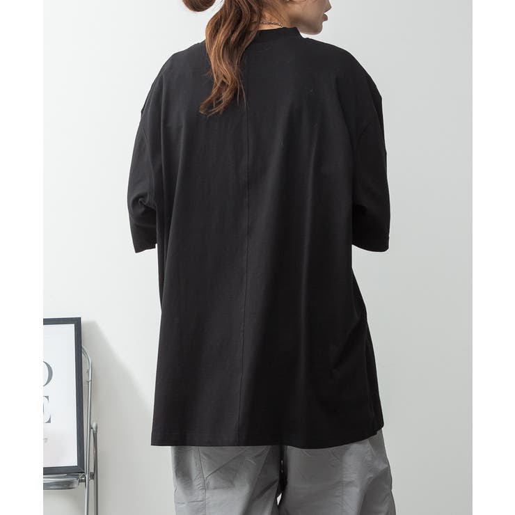 オーバーサイズコットンパネルTシャツ | atONE | 詳細画像49 