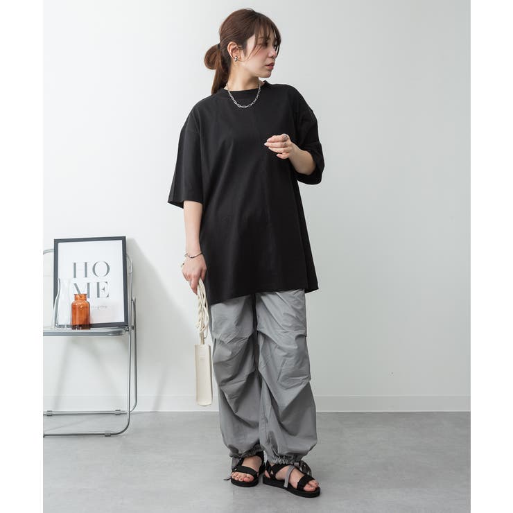 オーバーサイズコットンパネルTシャツ | atONE | 詳細画像50 