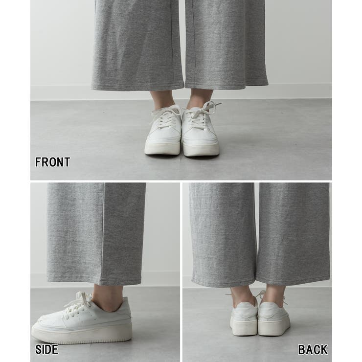 ミニ裏毛ディープVネックコットンジャンプスーツ | atONE | 詳細画像59 