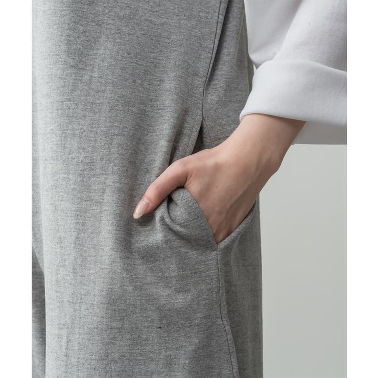 ミニ裏毛ディープVネックコットンジャンプスーツ | atONE | 詳細画像62 