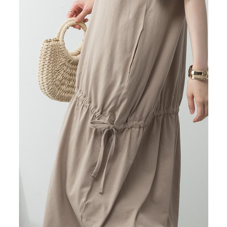 ドロストシャーリングVネックワンピース | atONE | 詳細画像14 