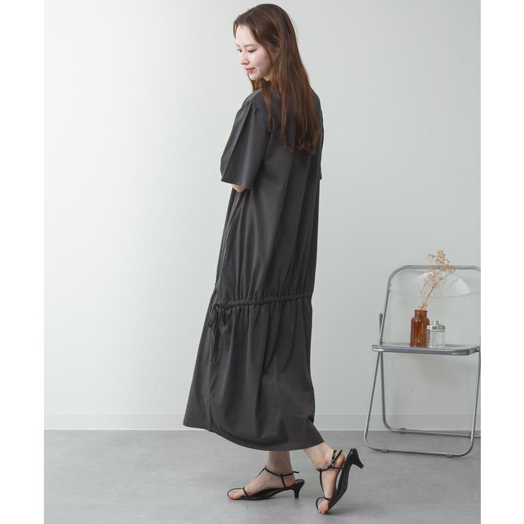 ドロストシャーリングVネックワンピース | atONE | 詳細画像22 